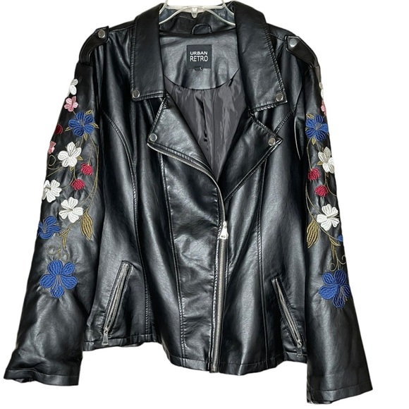 Urban Retro Jackets & Blazers - Urban Retro Faux Leather Moto Jacket Sz 3X